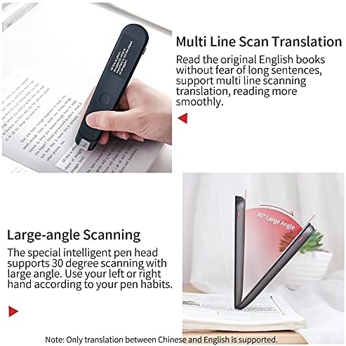 SLNFXC Речник Дръжка Сканиране на Текст за Четене Превод Писалка Преводач на Езика на Устройството Поддръжка на Wi-Fi/Интернет точка за достъп/Офлайн