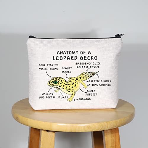 G2TUP Подарък любовник леопардового Гекон Анатомия козметични чанти Леопардового Гекон Косметичка за мама Леопардового Гекон