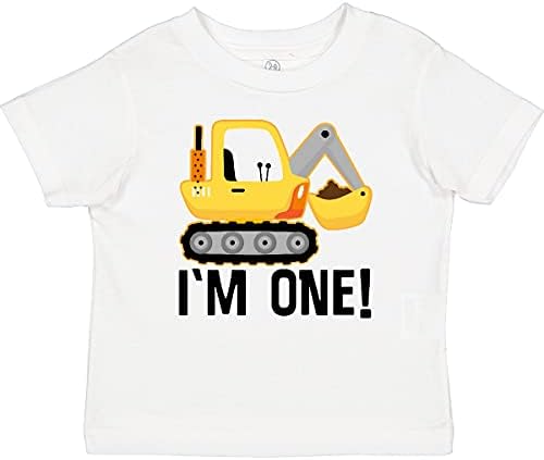 Детска Тениска inktastic на 1-ви Рожден Ден За Момче на Строителните камион