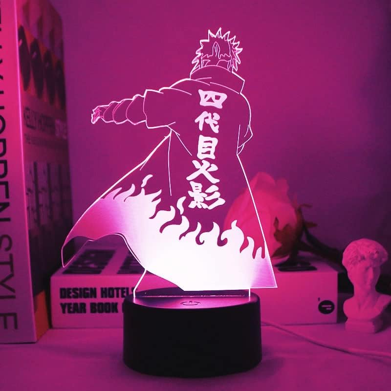 WILLQWECAT 3D Иллюзионная лампа нощна светлина led Аниме Нинджа Шиноби Фигурка Аниме led лампа Аниме Фигурка Узумаки