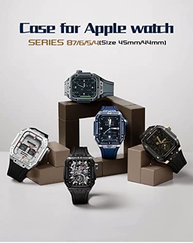 Силиконов ремък FOUNCY за Apple Watch Каишка 44/45 мм Маншет, Устойчив На надраскване Здрав Защитен Калъф, За iWatch Ultra