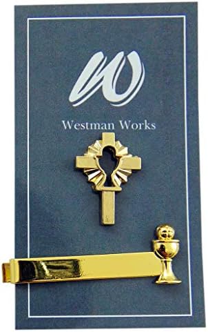 Набор от католически аксесоари Westmon Works за момчета за първото Причастие, скоба за Вратовръзка и Жени за Купата
