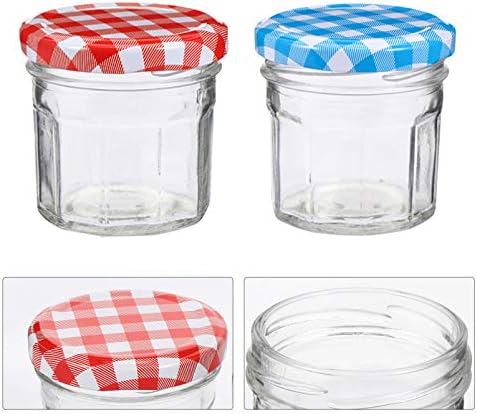 Zerodeko 24 бр. стъклени буркани за съхранение конфитюр, мед, подправки, кисели краставички, херметични контейнери