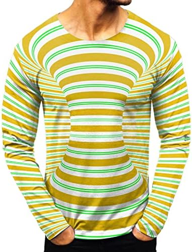 XXBR Мъжки ризи с дълъг ръкав, есенни улични 3D Цифрови Забавни тениски с кръгло деколте и графичен принтом,