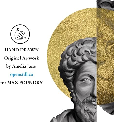 MAXFOUNDRY Marcus Aurelius, платно, увита в лъвския главата, подарък за стоиков 8x10 инча |20x25 см