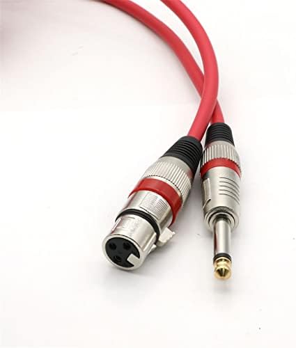 Конектор за микрофонного кабел WYFDP 6.35 от мъжете към XLR Женски Микрофон Аудио Кабел за Динамиката на Китара