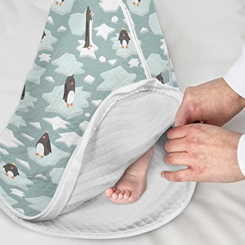 vvfelixl Спален чувал за бебета - Бебешки Носимое одеяло на льдине с Пингвини - Спален чувал за свободни за бебета - Костюм
