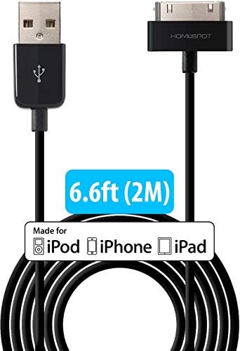 HomeSpot Кратък 30-пинов кабел за iPhone 4, сертифициран от Apple Пфи, 8 20 см съвместим с iPhone 4S, 3G / 3GS,