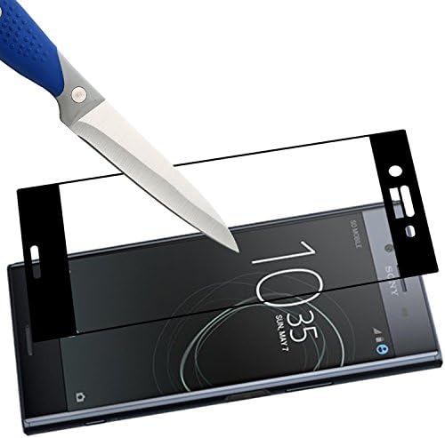 Mr.Shield [КОМПЛЕКТ от 2 позиции] е Предназначен за Sony Xperia XZ Premium [Закалено стъкло] [Пълно покритие] [Черен] Протектор