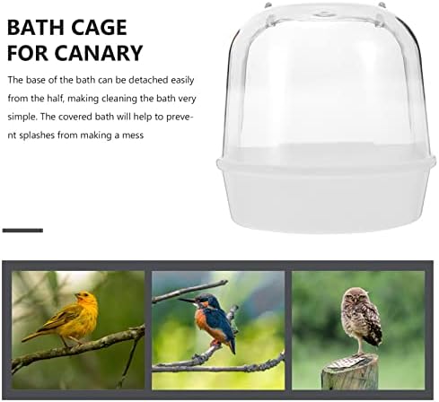 TEHAUX Кутия За Къпане на Птиците, Подвесная Клетки За Къпане на Папагал, Закрит Вана за Къпане на Птиците, Вана за Къпане