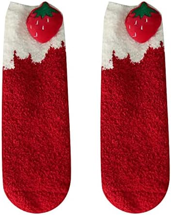 Дамски чорапи MIASHUI, Цветни Дамски Зимни Чорапи, Есенно-Зимни чорапи със средна дължина, Коралов Руно, Дебели Чорапи до Коляното