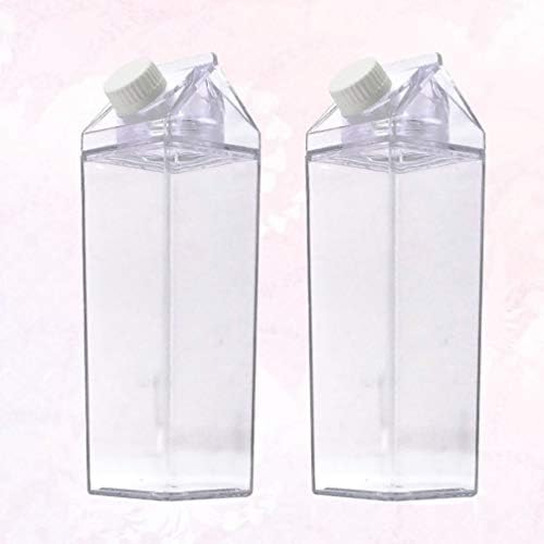 Бутилка от Картонени опаковки мляко YARDWE 2 елемента 500 мл Пластмасови Бутилки За Мляко, Бутилка за Вода От Картонени