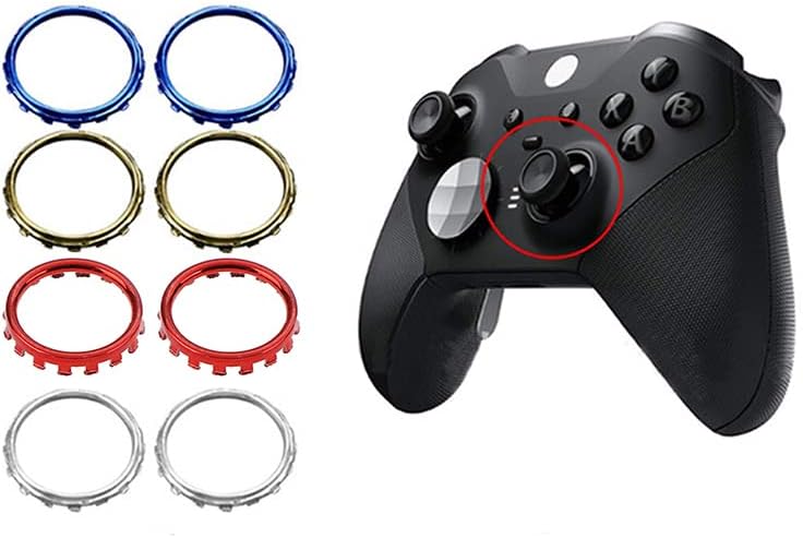 2 x Акцентные Пръстен за палеца на Резервни Части за Подмяна на контролера на Xbox ONE Elite (черен)