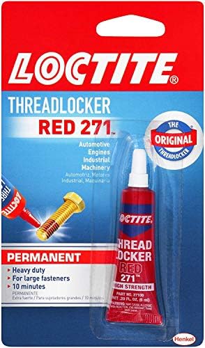 Loctite Heavy Duty Threadlocker, 0,2 грама, Червен 271, 12 опаковки