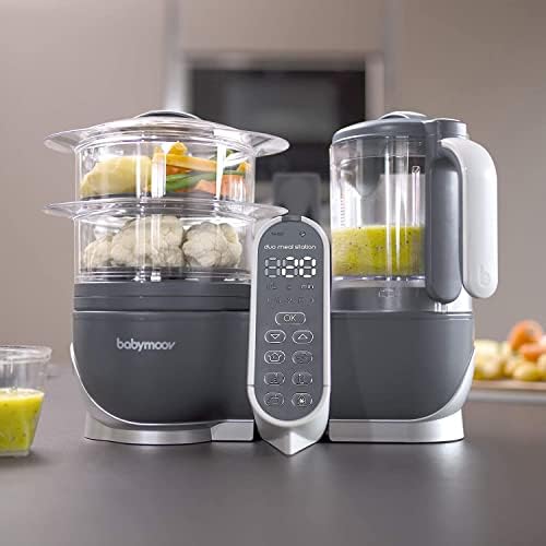 Кухненски робот Babymoov A001133 US Duo Meal Lite 6 в 1 с Пароваркой | Многоскоростным пасатор | Подогревателем | За