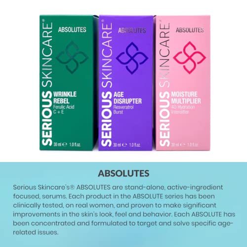 Serious Skincare Absolutes Age Disrupter Серум с Ресвератролом за гладка и сияйна кожа | Ресвератрол и Стволовите клетки на кожата на Гроздето | Серум за лице | 1 опаковка, 1 унция.