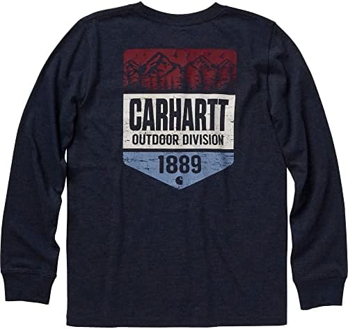 Трикотажная тениска с кръгло деколте и дълъг ръкав за момчета Carhartt