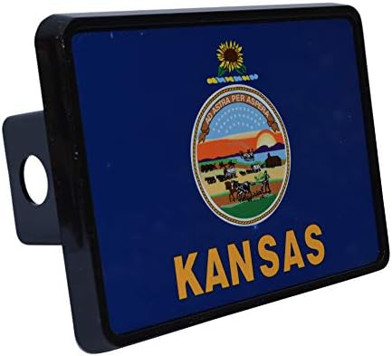 Капачка на Капака Сцепного устройство на ремарке с флага на щата Канзас KS