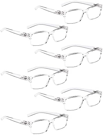 LUR 6 опаковки, прозрачни очила за четене + 4 опаковки черни прозрачни очила за четене (общо 10 двойки ридеров + 2,75)