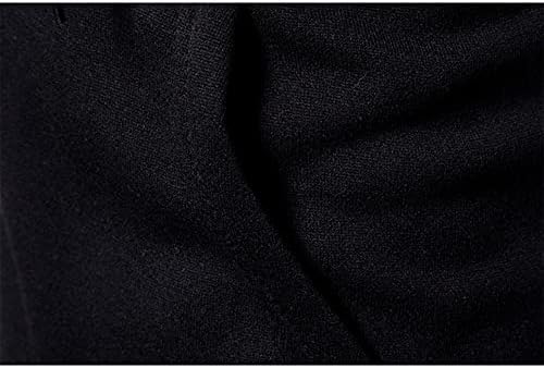SUIQU Якета за Мъже С Качулка Есен Зима Цветен Блок Светкавица Дантела С Дълъг Ръкав Модни Блузи С Качулка Палто