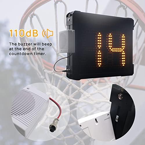 Часовници баскетболна удар GANXIN с led подсветка таймер за обратно отброяване на 12/14/24 секунди и потребителски предварително зададена таймер, с конзолата и дистанцион