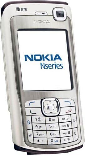 Nokia N70-1 (само за GSM, без CDMA) с фабрично разблокировкой 3G версия за Великобритания без гаранция (сребрист)