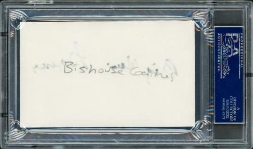 Картичка с Автограф на Кларенса Биг Хауса Гейнса размер 3x5, PSA Държавен университет Уинстън-Сейлема /ДНК 83721362 - Издълбани