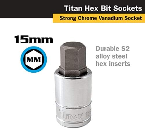 Titan Tools - Гнездо за шестоъгълни бита 1/2 Dr. 15 мм (15615)