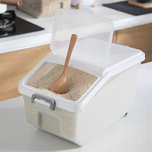 FZZDP Кутия за съхранение на ориз с тегло 10 кг, Диспенсер за ориз, Контейнер за ориз, Банка за съхранение на