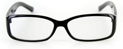 Модерни правоъгълни очила за четене Венера от Ritzy Readers (Черно + 2,50)