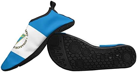 Бързосъхнеща Водна Спортни Обувки с флага Никарагуа за Плаж, гмуркане, Сърф, Водни Спортове, Чорапи, без Закопчалка за