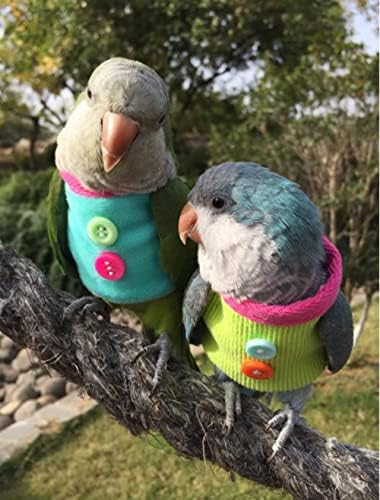 KUNBIUHBird облекло-птици, полет костюм, ръчно изработени от дишащ памук пуловер с риза с бутон папагал полет костюм африкански