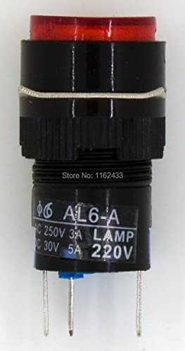 5 бр./лот AL6-A-11 16 мм самостоятелно блокиране на ON-off през цялата бутон превключвател LA16Y-11Г SPST бутон 220 В 12