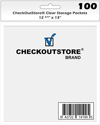 (100) Прозрачни джобове за съхранение в касата на магазин за съхранение на картонена хартия 12 x 12, използван за подпечатване