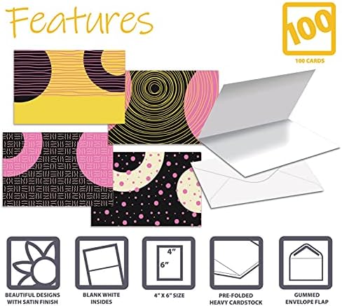 По-добро Office Products 100 Опаковки поздравителни картички за всички поводи, в съвременния художествен дизайн, Различни Празни