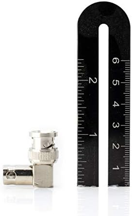 Правоъгълен конектор BNC - 4 комплекта - Адаптер BNC Elbow за мъже и жени / Коаксиален конектор под ъгъл от 90 градуса / Прехвърляне