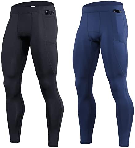 OEBLD Компресия Панталони Мъжки UV Блокер Чорапогащи За Джогинг 1 или 2 Опаковки Гамаши за Йога в Залата за Спортни