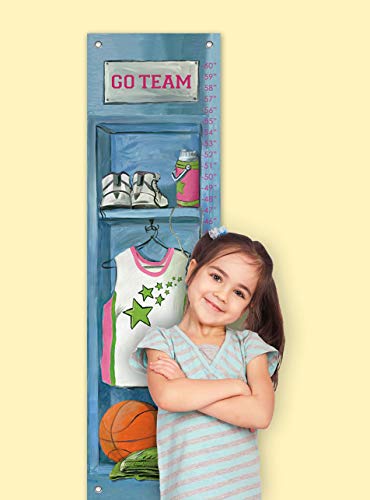 Баскетболен шкафче Oopsy Daisy's Момиче от Jones Segarra с Диаграми на растеж, 12, 42 инча