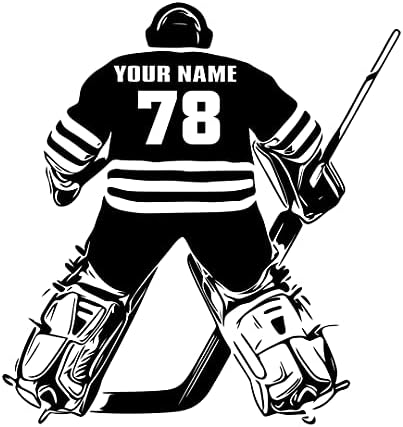 Bestdecor4you Потребителско име и номер на Персонални Стикер на стената играч хокей - Изберете вашето име и номер на Тениски