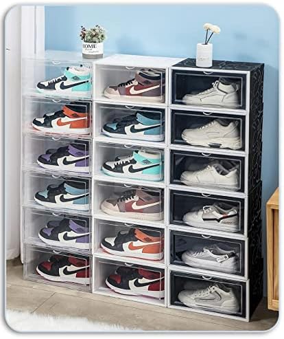 NA Пластмасов а обувките Кутия Прозрачна Страничната Врата флип-надолу Кутия За Съхранение на Обувки Домакински Принадлежности