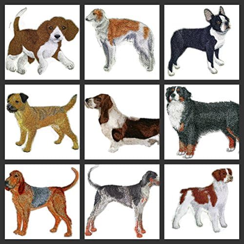 Невероятни портрети на кучета по поръчка [Бийгъл], Бродирани желязо /Пришитая нашивка [5 x 5] [Произведено в САЩ]