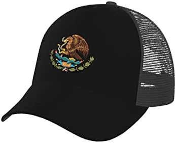 LIFANGMI Герб на Мексико, бейзболна шапка, Дишащи Меш Шапки с Извити Периферия, Козирка, Хип-Хоп Шапка, Регулируеми Шапки
