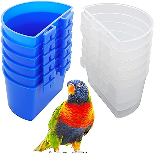 12 Опаковки Чаша за Хранене на Птиците от Клетка Чиния за Хранене Чаша за Птица, Гълъб Папагал, Заек, Пиле, Патица