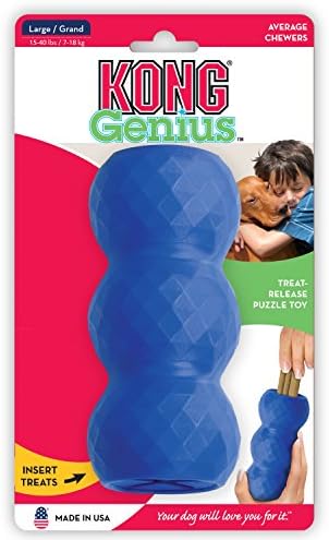КОНГ - Genius Майк - Интерактивна играчка-Пъзел за кучета с занимаващи Лакомство - За Големи Кучета (Различни цветове)