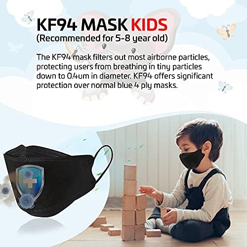 10 X, [Деца XS на възраст от 4 до 8 години] 4-слойная корейската маска за лице (удостоверение KF94) (Произведено в Корея)