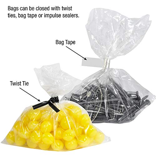 Горната опаковка: Плоски найлонови торбички с размер 1,5 Mils, 11 x 15, прозрачно, (опаковка от по 1000 бройки)