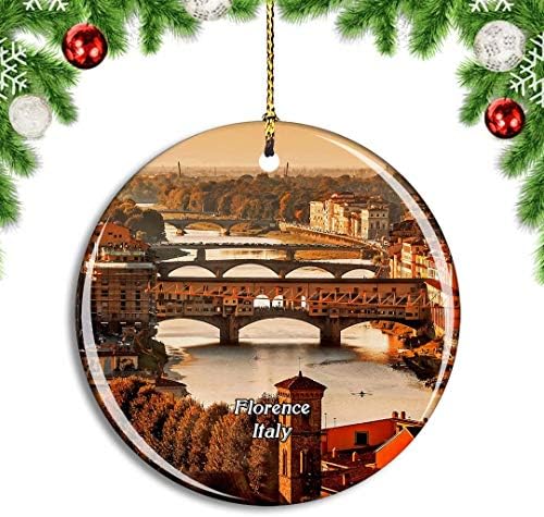 Weekino Италия, Флоренция, Тоскана Архитектурата На Града Коледа Коледно Дърво Украшение Бижу Окачен Декор Градски Туристически