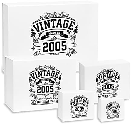 Подаръчни кутии с капаци - Магнитна Подарък кутия - Бяла Подарък кутия за подаръци на 18-ти рожден ден в 5 размера