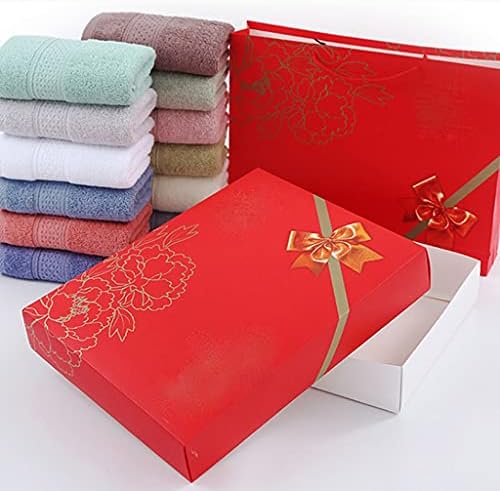 CZDYUF Памучни Подарочное Квадратна Кърпа Кърпи за баня Подарък Кутия с Бродерия от три части Комплект кърпи за