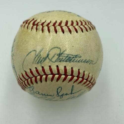 1962 Мач на звездите бейзбол С автограф Санди Куфакса , Боб Гибсън , Ърни Бэнкса, JSA COA - Бейзболни топки